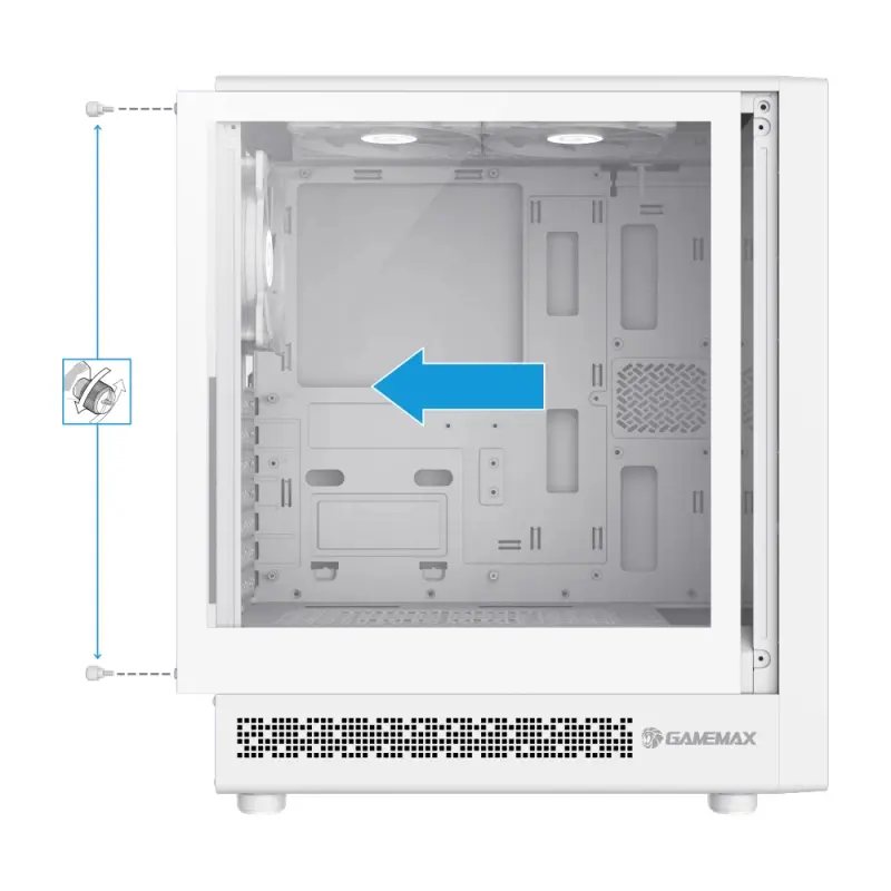 Gamemax carcasă Case ATX - Storm 2 AW - 6 x 120 mm Addressable RGB ventilatoare - image 3