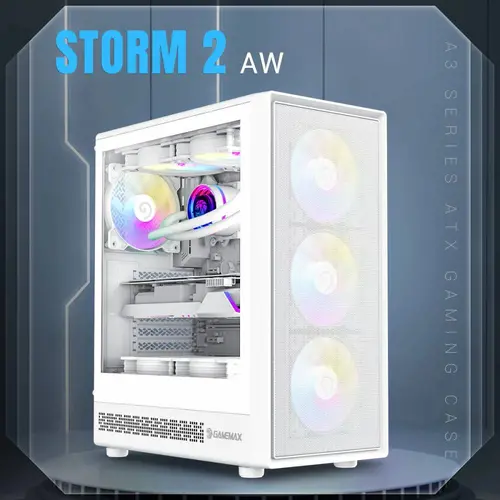 Gamemax кутия Case ATX - Storm 2 AW - 6 x 120 mm Addressable RGB fans - image 6