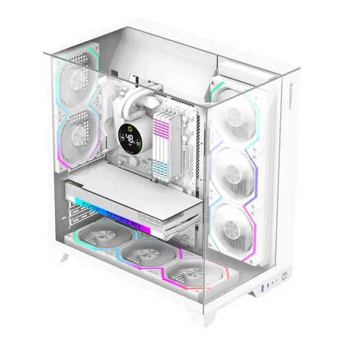 Gamemax кутия Case ATX - Infinity Pro White - 5 x 120 mm Addressable RGB fans - image 2