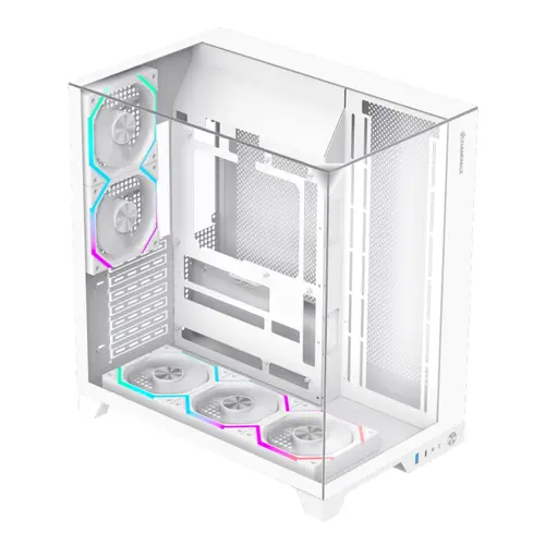 Gamemax кутия Case ATX - Infinity Pro White - 5 x 120 mm Addressable RGB fans - image 3