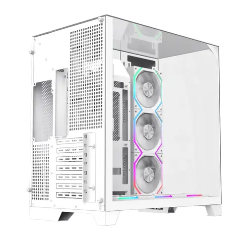 Gamemax кутия Case ATX - Infinity Pro White - 5 x 120 mm Addressable RGB fans - image 4