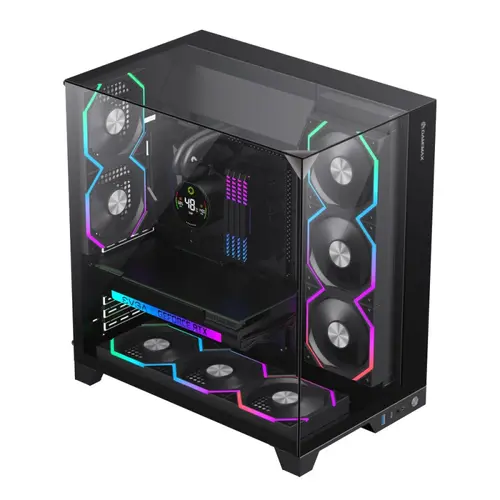 Gamemax кутия Case ATX - Infinity Pro Black - 5 x 120 mm Addressable RGB fans - image 2