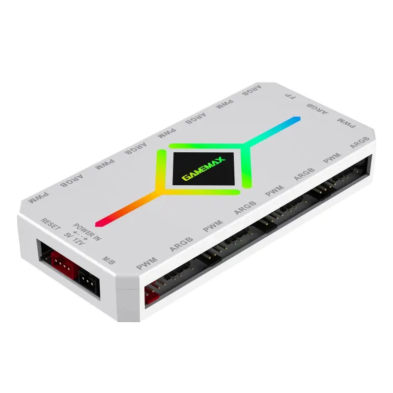 Gamemax διακλαδωτής ανεμιστήρων Fan Hub - V4.0 PWM ARGB Hub + Controller Λευκό - image 4