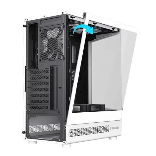 Gamemax carcasă ATX - Vista COC AW - 5 x ventilatoare A-RGB de 120 mm, ventilator COC pe placa de bază - 7