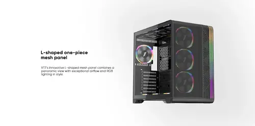 1stPlayer кутия Case ATX - VT7-BK - USB-C, Mesh, A-RGB - image 14