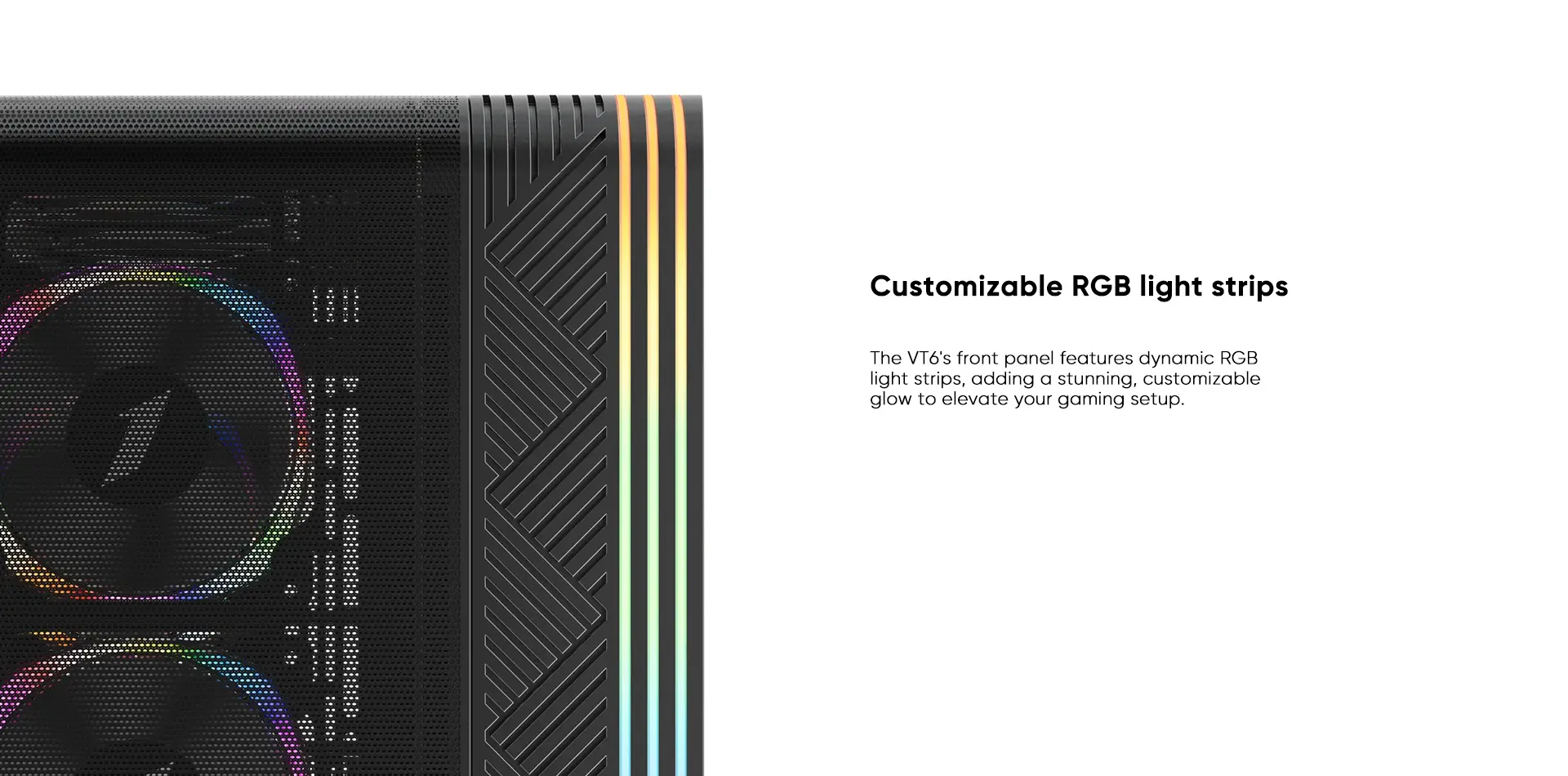 1stPlayer кутия Case mATX - VT6-BK - Mesh, A-RGB - image 10