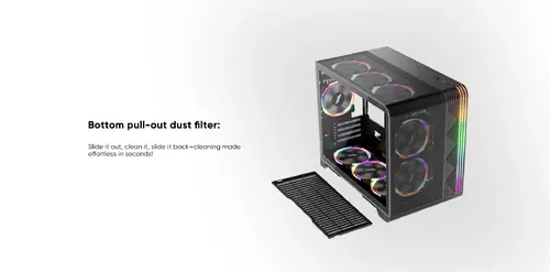 1stPlayer кутия Case mATX - VT6-BK - Mesh, A-RGB - image 5