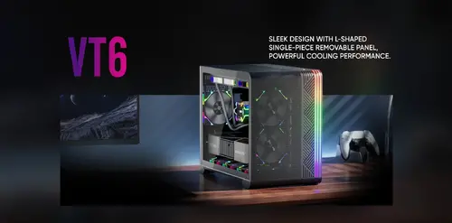 1stPlayer кутия Case mATX - VT6-BK - Mesh, A-RGB - image 8