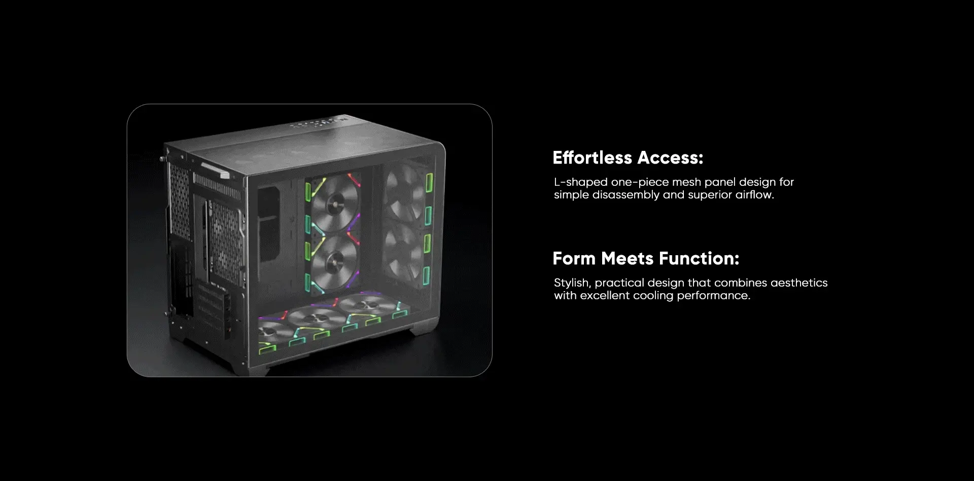 1stPlayer кутия Case mATX - VT6-BK - Mesh, A-RGB - image 9