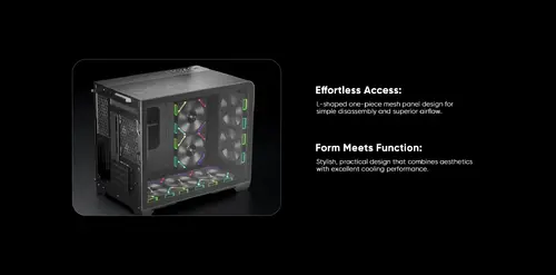 1stPlayer кутия Case mATX - VT6-BK - Mesh, A-RGB - image 9