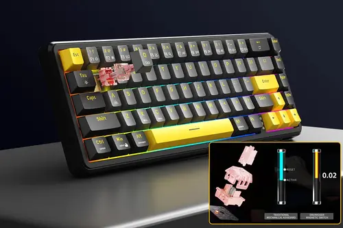 Marvo професионална геймърска механична клавиатура Professional Gaming Mechanical Keyboard Magma M40 KG964 - 8K, Magnetic Switches [Tactile] - image 11