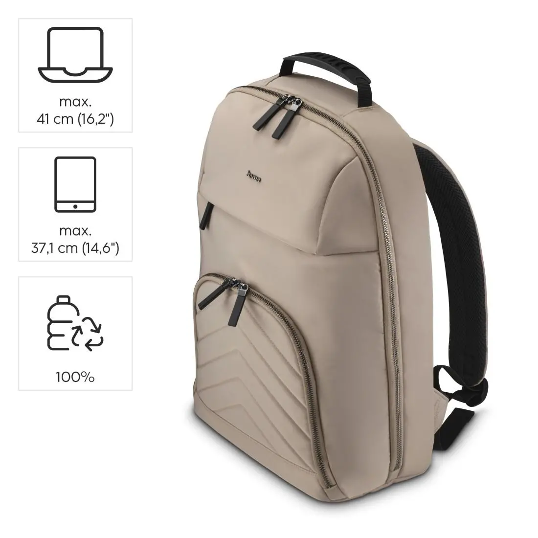 HAMA Раница за лаптоп "Premium Lightweight", до 41 см (16,2"), бежов - image 12
