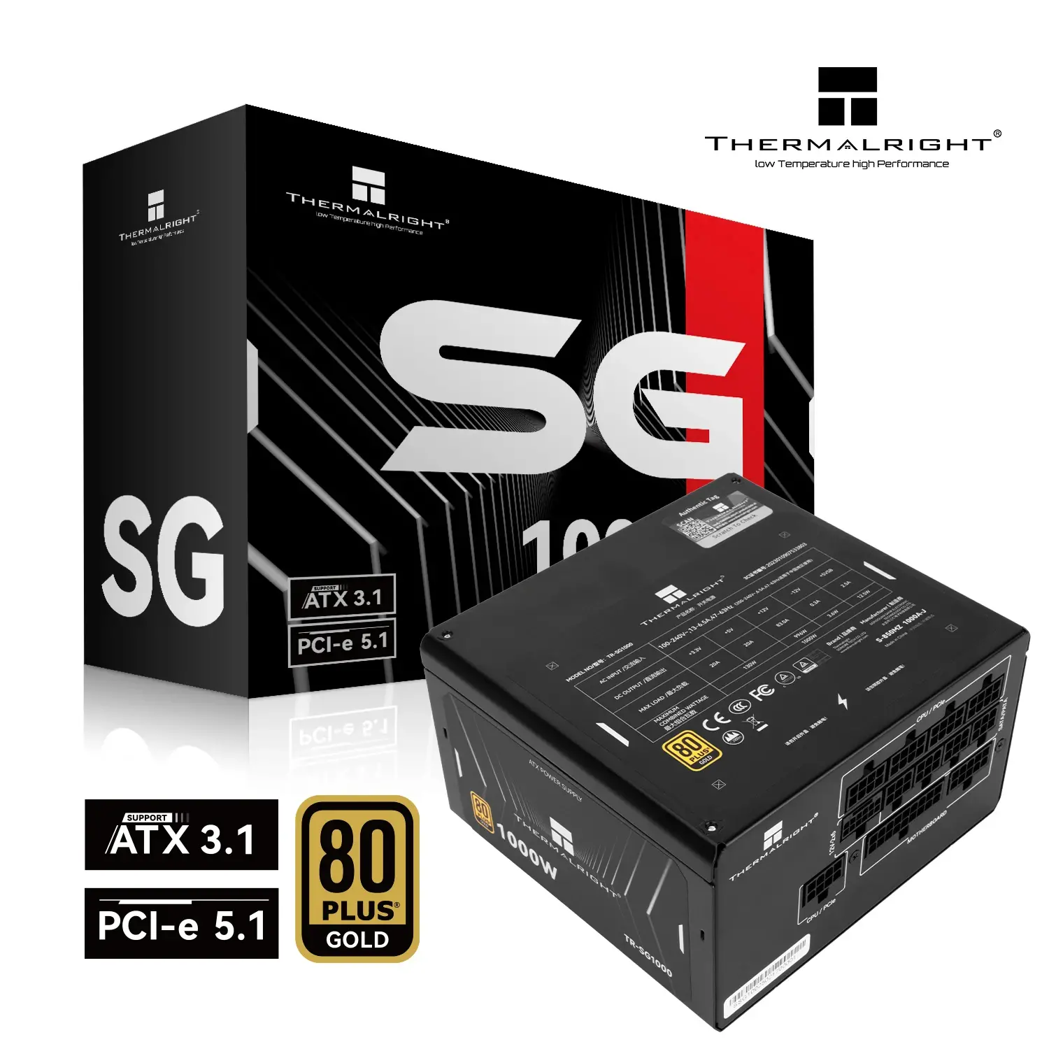 Thermalright захранване PSU ATX 3.1 1000W Gold, Full Modular - TR-SG1000 - image 5
