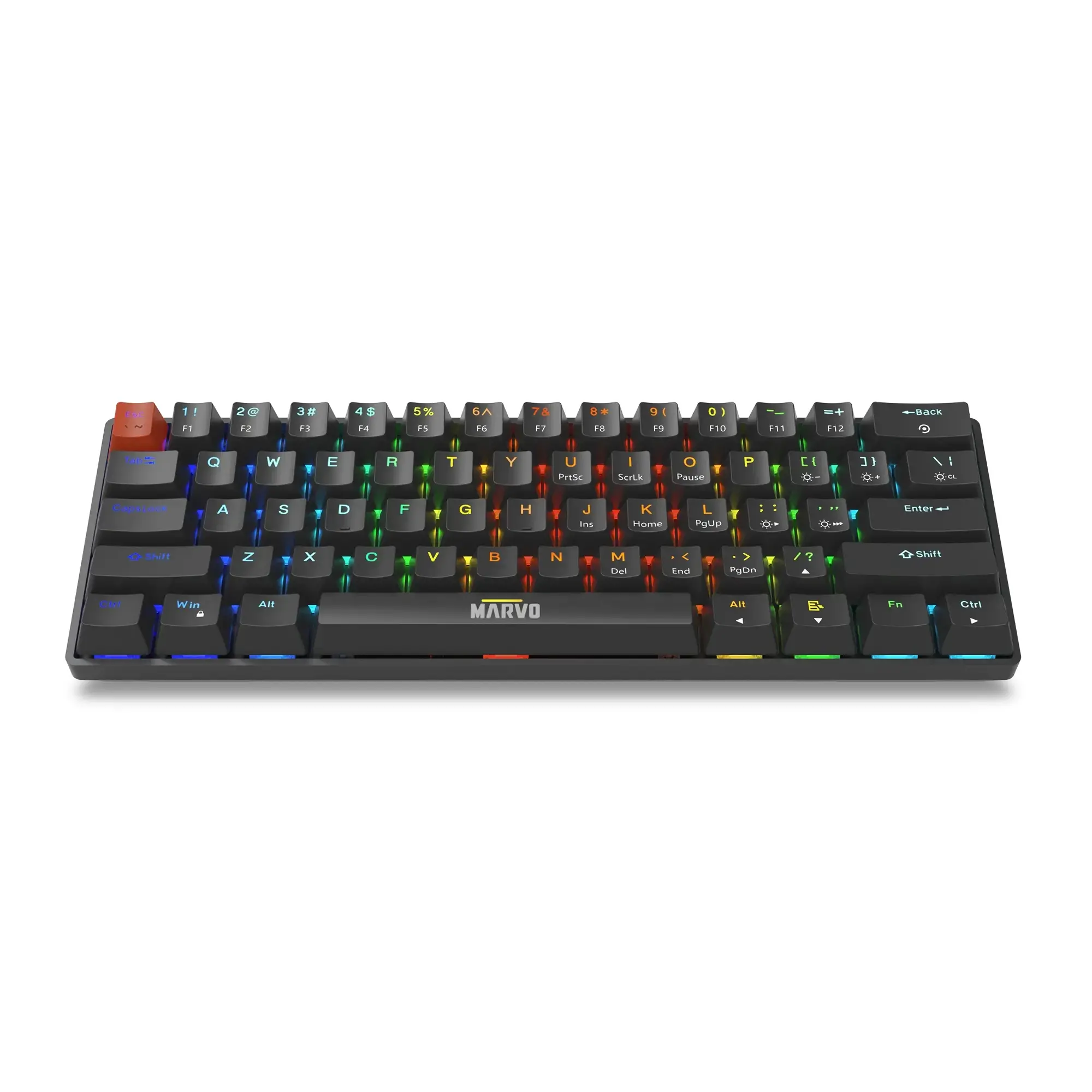 Marvo механична геймърска клавиатура Gaming Mechanical keyboard Saber 61 KG933G - 61 keys, Red Switches [Linear] - image 1