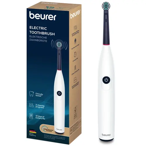 Електрическа четка за зъби, Beurer TB 15 Electric toothbrush; 2 cleaning programs; 12days Battery life; 2-min timer; Oscillating, pulsating, brushing technology; Incl. USB-C charging cable and Clean Eco brush head; white - image 7