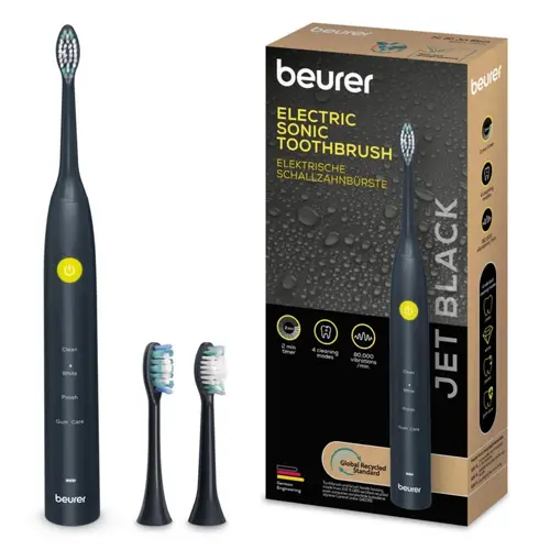Ηλεκτρική οδοντόβουρτσα, Beurer SC 30 Jet Black, Ηλεκτρική ηχητική οδοντόβουρτσα, έως 80.000 κινήσεις/λεπτό, 4 προγράμματα καθαρισμού: Clean, White - 1