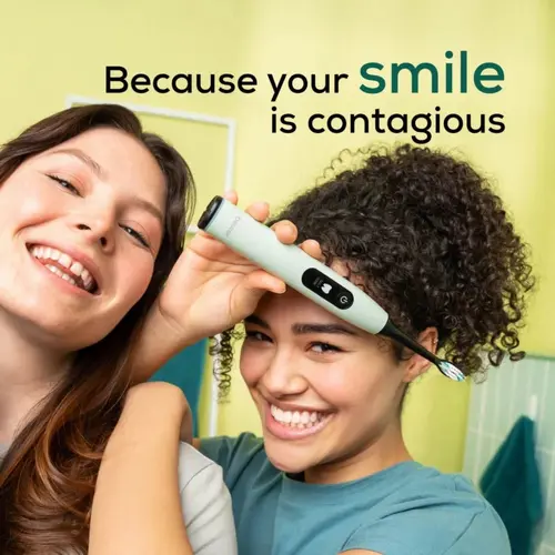 Електрическа четка за зъби, Beurer SC 50 peppermint Electric Sonic Toothbrush, up to 80,000 mov/min, 5 cleaning programs: Clean, Sensitive, Polish, Gum Care, Whiten, Pressure sensor , 2-min. timer, Incl. 2 toothbrush heads and magnetic charging plate, 22 days of battery life - image 7