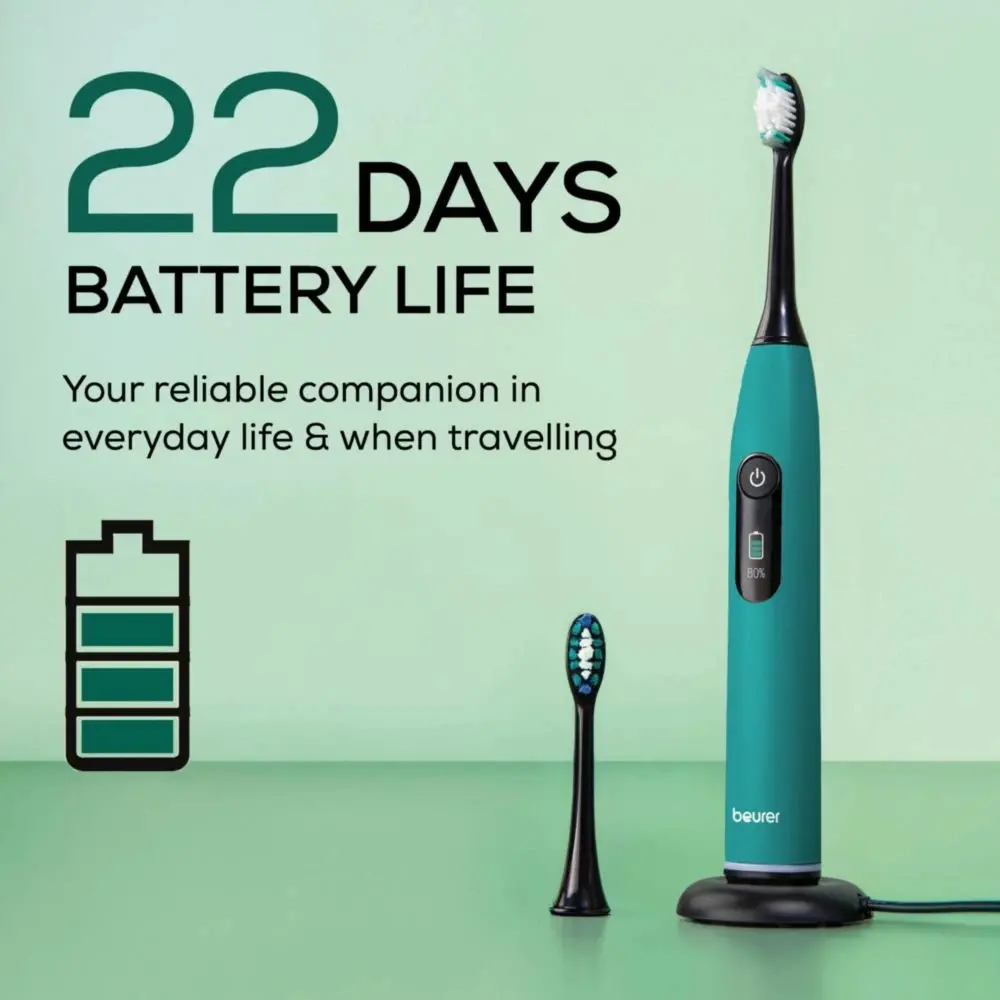 Periuță de dinți electrică, Beurer SC 50 ocean breeze Periuță sonică electrică, până la 80.000 mișcări/min, 5 programe de curățare: Clean, Sensitive - image 4