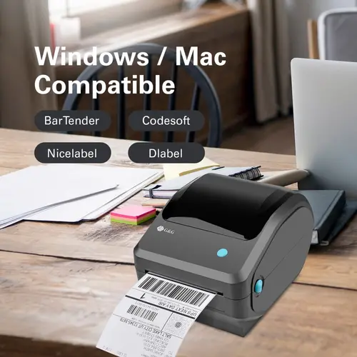 ЕТИКЕТЕН ПРИНТЕР - DESKTOP BARCODE PRINTER G&G - USB+Bluetooth+WiFi - PN TD-401T (TD401T) - image 2