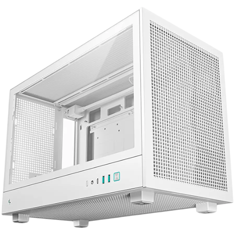 DeepCool CH260 WH, Mini Tower, Mini-ITX/Micro-ATX, 2xUSB3.0, 1xType-C Gen 2, 1xAudio, Mesh Panel, White, 2Y, R-CH260-WHNGM0-G-1 - image 1