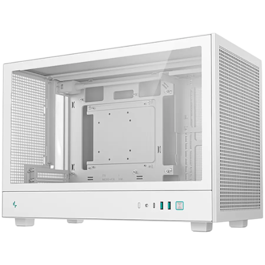 DeepCool CH260 WH, Mini Tower, Mini-ITX/Micro-ATX, 2xUSB3.0, 1xType-C Gen 2, 1xAudio, Mesh Panel, White, 2Y, R-CH260-WHNGM0-G-1 - image 2