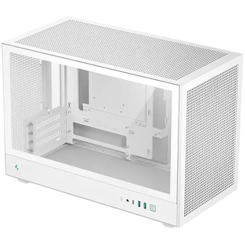 DeepCool CH260 WH, Mini Tower, Mini-ITX/Micro-ATX, 2xUSB3.0, 1xType-C Gen 2, 1xAudio, Mesh Panel, White, 2Y, R-CH260-WHNGM0-G-1