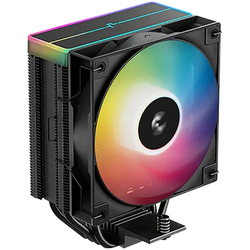DeepCool AG400 BK ARGB V2, CPU Air Cooler, 1x120mm ARGB PWM Fan, ARGB Top Cover, TDP 220W, 4 Heatpipes, Black, LGA1851/1700/1200/115x, AMD AM5/AM4, 125x92x154 mm(LxWxH), 2Y, R-AG400-BKAMMN-GJD