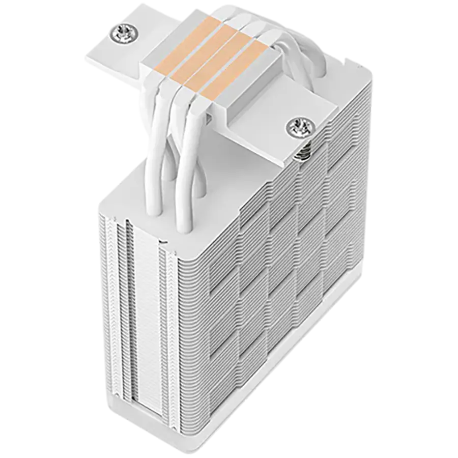 DeepCool AG400 WH ARGB V2, CPU Air Cooler, 1x120mm ARGB PWM Fan, ARGB Top Cover, TDP 220W, 4 Heatpipes, White, LGA1851/1700/1200/115x, AMD AM5/AM4, 125x92x154 mm(LxWxH), 2Y, R-AG400-WHAMMN-GJD - image 2