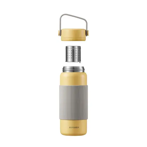 BUYDEEM Tea Infuser Thermos Bottle 400 ml, model CD1011, color Mellow Yellow - image 1