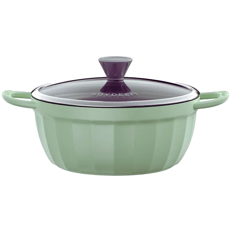 BUYDEEM Cast Aluminium Nonstick Stockpot 4,5L, model CP152, color Cozy Greenish
