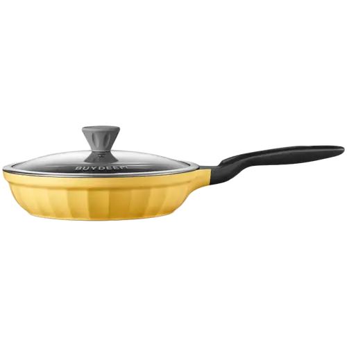 BUYDEEM Cast Aluminum Nonstick Multi function pot, model SP182, color Mellow Yellow