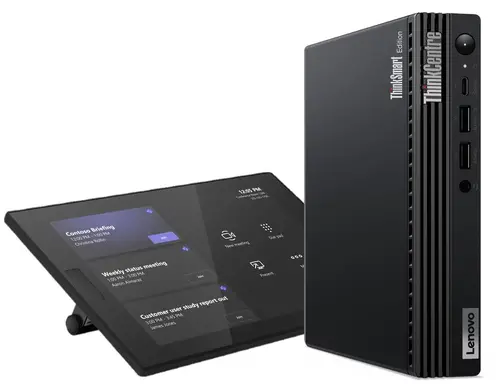 Конферентни решения, Lenovo ThinkSmart Tiny Kit+VESA Mount Intel Core i3-13100T (up to 4.2GHz, 12MB), 2x 8GB DDR4-3200, 256GB SSD, Intel UHD Graphics, WLAN, BT, ThinkSmart Controller, Win11 IoT Enterprise for Collaboration, 1Y Premier Support