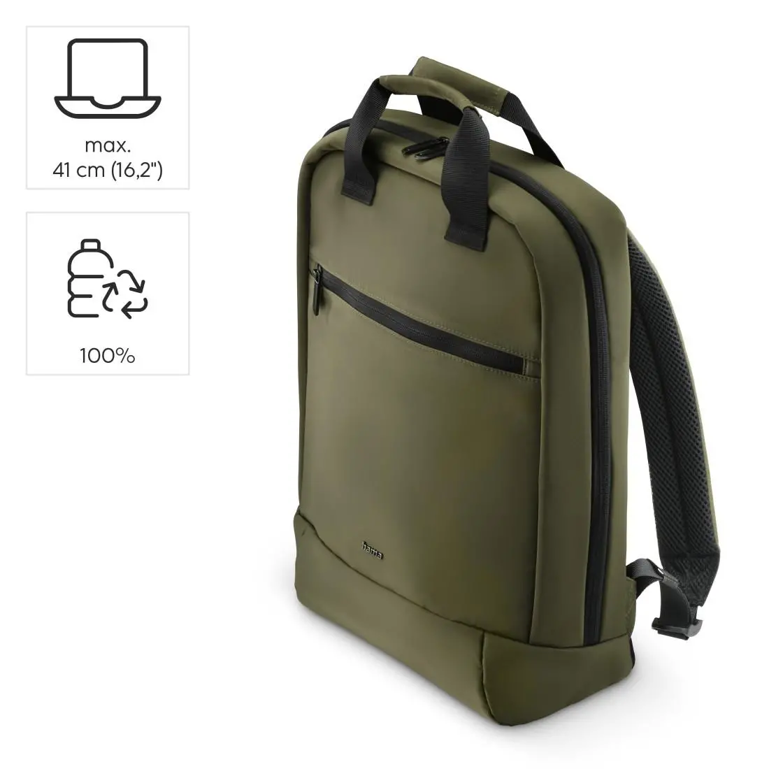 HAMA Раница за лаптоп "Ultra Lightweight", до 41 см (16,2"), зелена - image 13