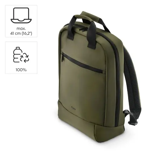 HAMA Раница за лаптоп "Ultra Lightweight", до 41 см (16,2"), зелена - 14