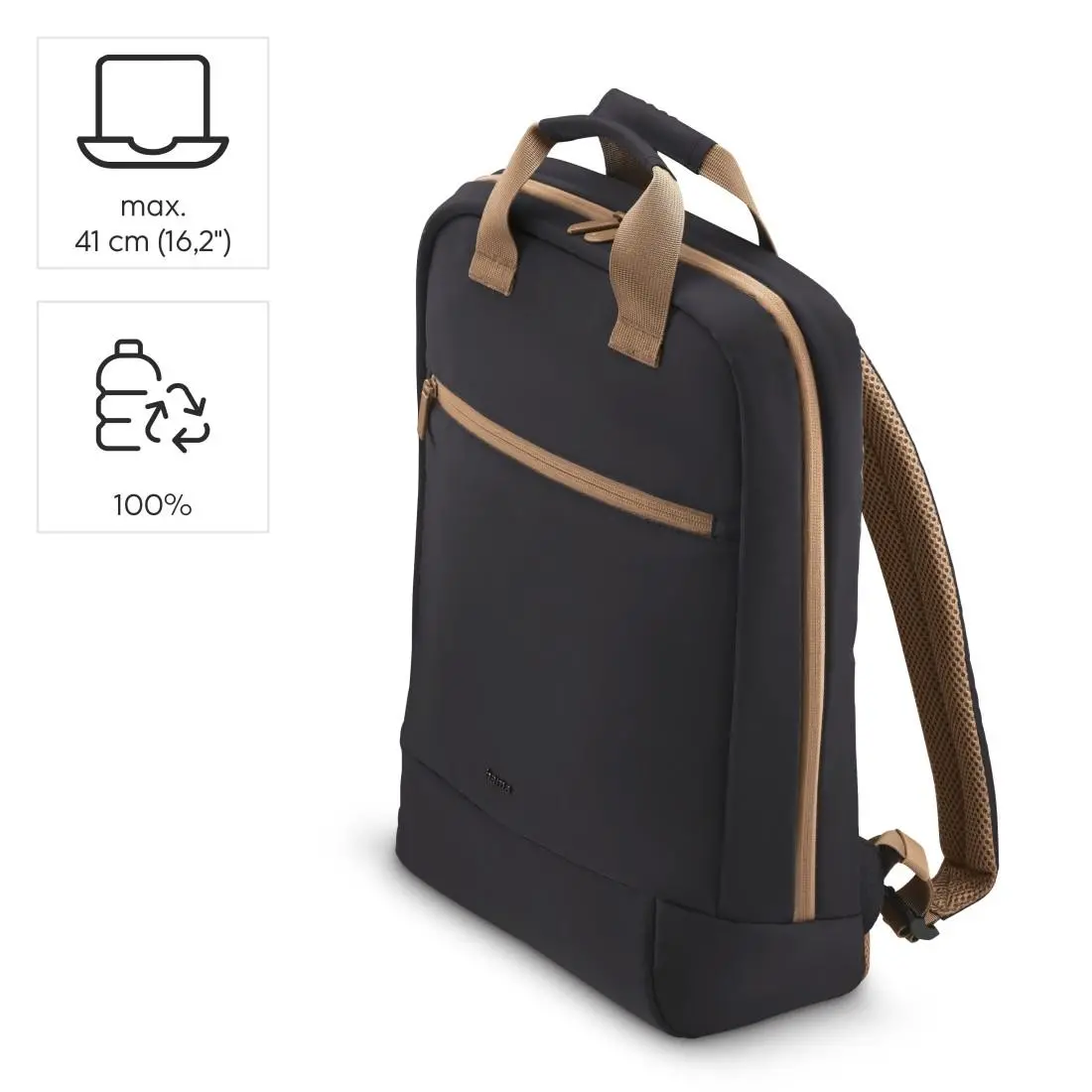 HAMA Раница за лаптоп "Ultra Lightweight", до 41 см (16,2"), черно с кафяво - image 12