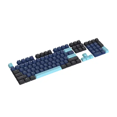 Marvo капачки за клавиатура Custom Keycap Set PBT, 104 keys, Dark Blue, Black, Cyan - MARVO-KP-01-BL - image 1