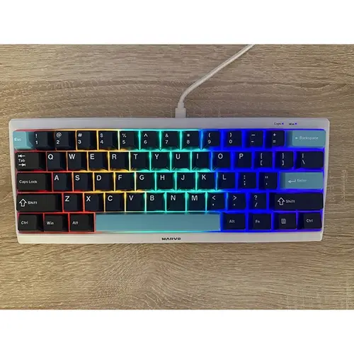 Marvo капачки за клавиатура Custom Keycap Set PBT, 104 keys, Dark Blue, Black, Cyan - MARVO-KP-01-BL - image 4