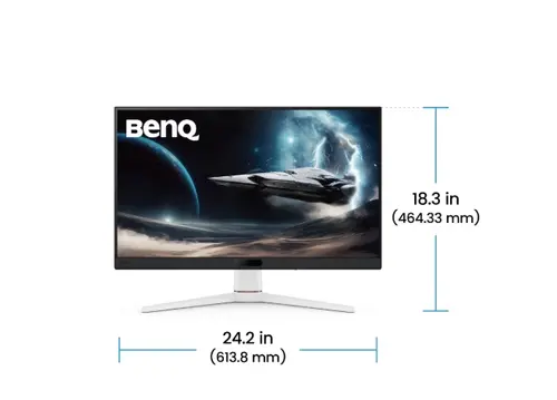 Монитор, BenQ MOBIUZ EX271, 27", IPS, 180Hz, 1ms, 1920x1080 FHD, HDR400, Gaming Monitor, Color Vibrance, Light Tuner, FreeSync, Compatible with all Console (PS5 Xbox Switch Steam Deck), B.I.+, LBL, 400 nits, 1000:1, HDMI, DP, Speaker 2.5W x2,  6kg. WHITE - image 4