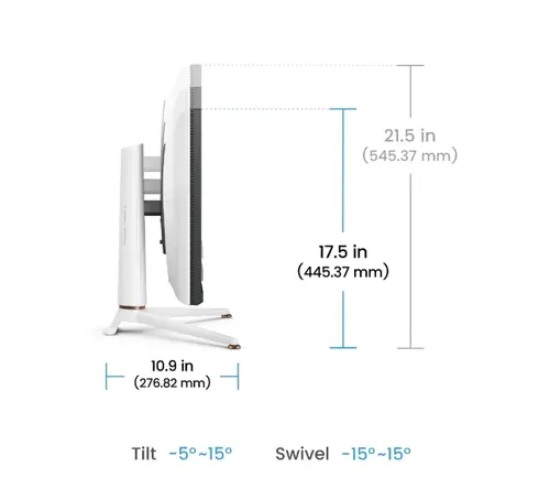 Монитор, BenQ MOBIUZ EX271Q 27", IPS, 180Hz, 1ms, 2560x1440 2K QHD, HDR400, Gaming Monitor, Color Vibrance, Light Tuner, FreeSync Premium, KVM, Console Mode, B.I.+, LBL, 400 nits, 1000:1, HDMI, DP, USB C wDP alt. 65W PD, Speaker 2.5W x2,  6kg. WHITE - image 6