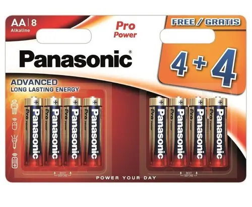 БАТЕРИЯ LR6PPG/8BW 4+4F PRO POWER PANASONIC