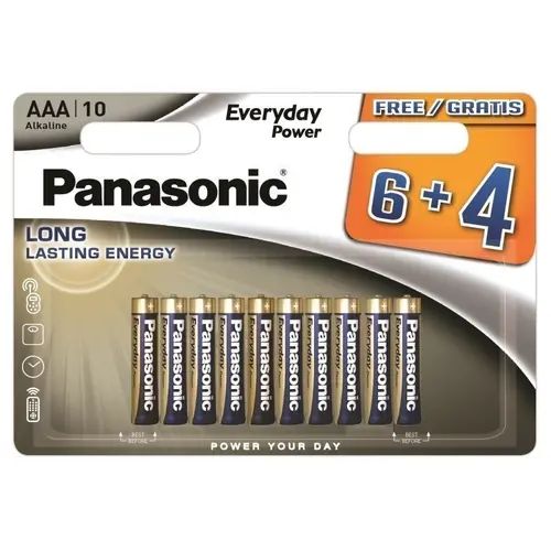 БАТЕРИЯ LR03/10BW 6+4F EPS EVERYDAY POWER PANASONIC
