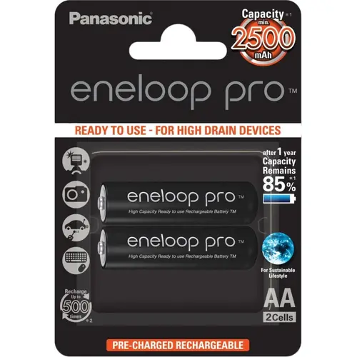 БАТЕРИЯ AA/2BP UP TO 2500 PRO ENELOOP
