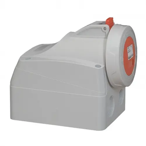 КОНТАКТ ЗА ОТКРИТ МОНТАЖ IP66/67 3P+N+E, 32A 380/415 V~LEGRAND - СИВ/ЧЕРВЕН