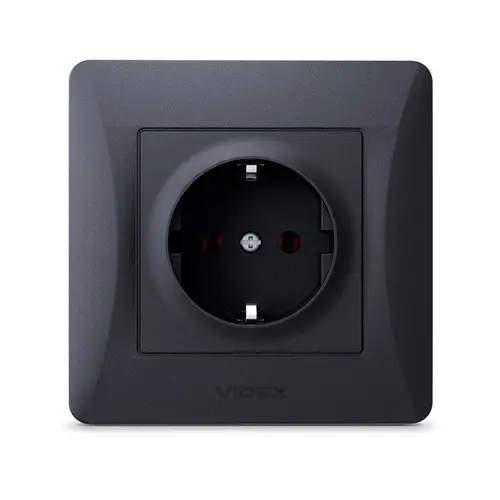 КОНТАКТ ШУКО VF-BNSK1G-BG 16А BINERA VIDEX - ГРАФИТ - image 1