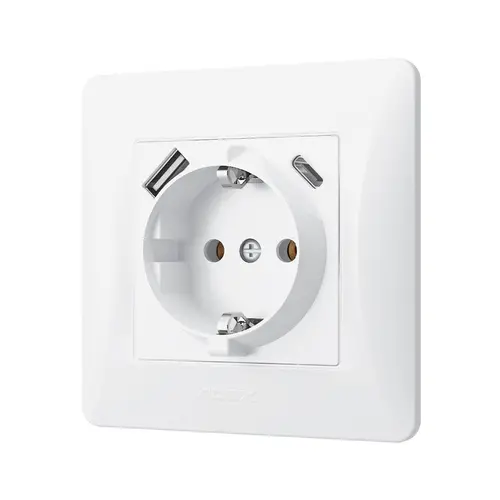 VF-BNSK1GUC-W КОНТАКТ ШУКО USB-A+USB-C BINERA VIDEX - БЯЛ - image 3