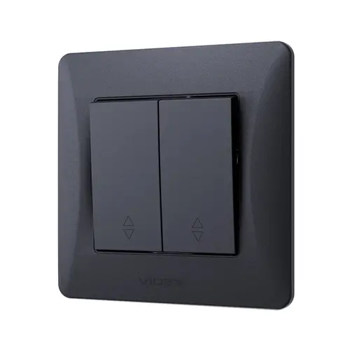 ÎNTRERUPĂTOR DUBLU CU COMUTARE 10A VF-BNSW2P-BG BINERA VIDEX - GRAFIT - 3