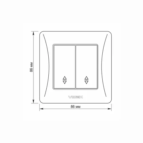 ΔΙΠΛΟΣ ΔΙΑΚΟΠΤΗΣ ΑΛΛΕΡ ΡΕΤΟΥΡ 10A VF-BNSW2P-BG BINERA VIDEX - ΓΡΑΦΙΤΗΣ - 5