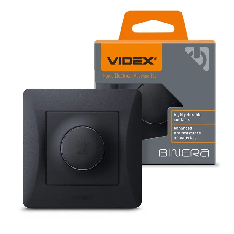 ДИМЕР 600W VF-BNDM600-BG BINERA VIDEX - ГРАФИТ