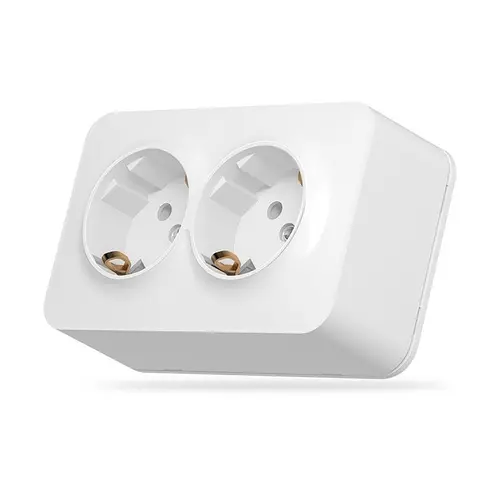 Priză dublă Schuko pentru montaj aparent VF-BNS22G-W Binera Videx - alb - 1