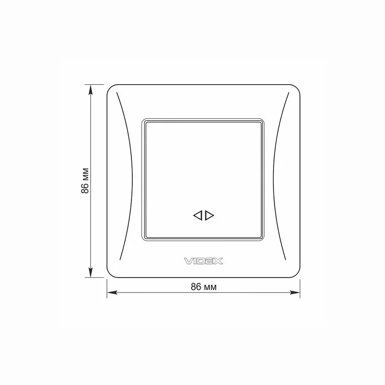 КРЪСТАТ КЛЮЧ 10А VF-BNSW1I-BG BINERA VIDEX - ГРАФИТ - image 4